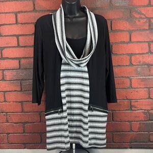 Coco Bianco Shirt‎ With Cowl Extra Large